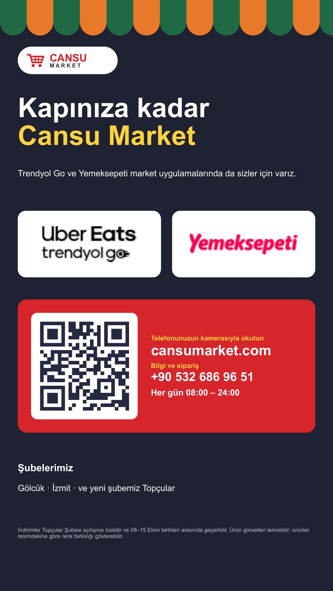 Trendyol Go ve Yemeksepeti'nde de varız, iletişim bilgileri